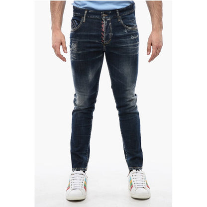 Dsquared² Distressed SKATER Denims with Dark Wash