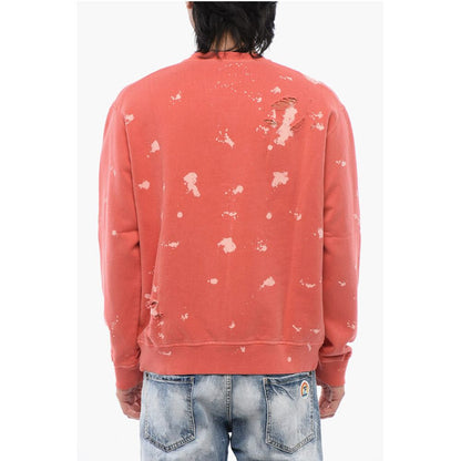 Dsquared² Logo Print Distressed Effect Crewneck Sweatshirt