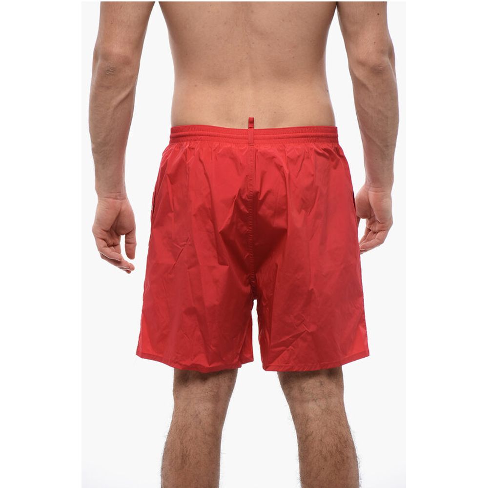 Dsquared² ICON Nylon Swim Shorts with Maxi Printed Logo