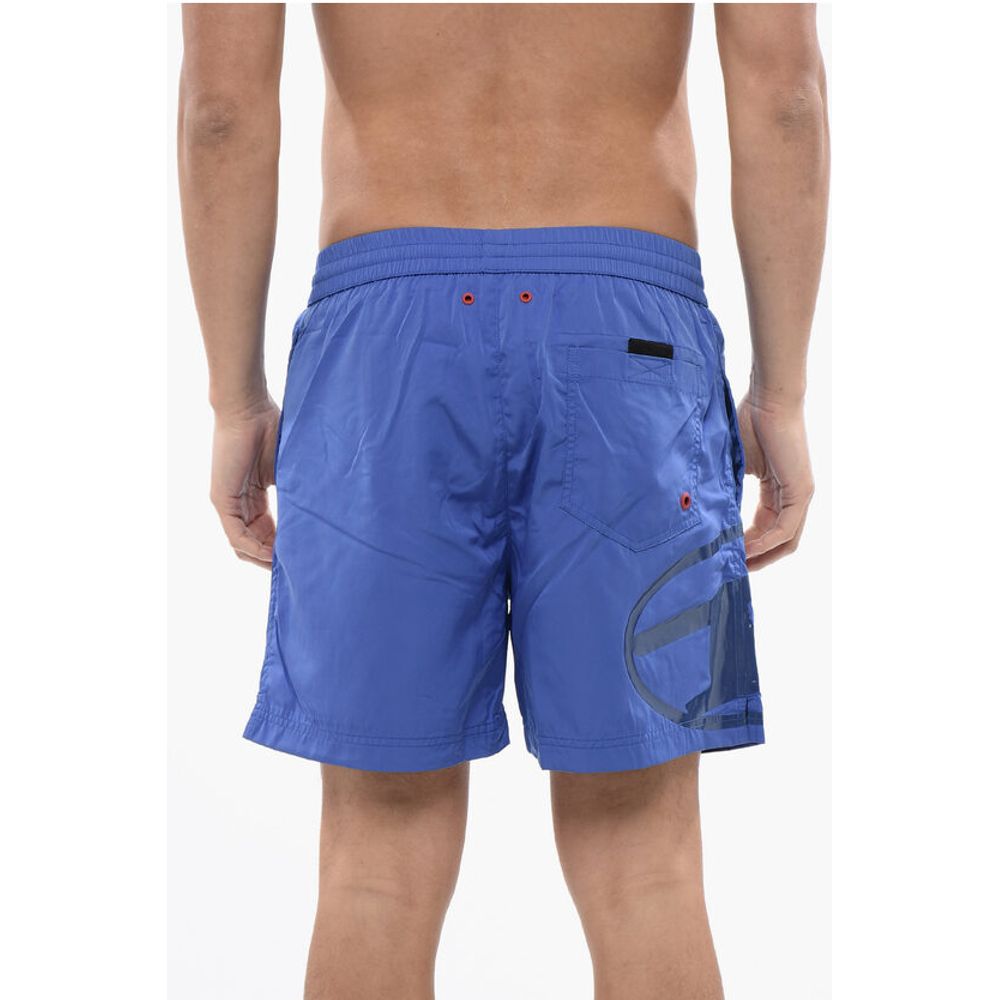Diesel Solid Color BMBX-RIO-41 Swim Shorts with Shiny Oval D Logo