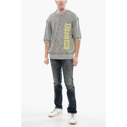 Diesel RED TAG Short Sleeves Acid Wash Effect S-COOLWAFY-N1 Crew-Ne