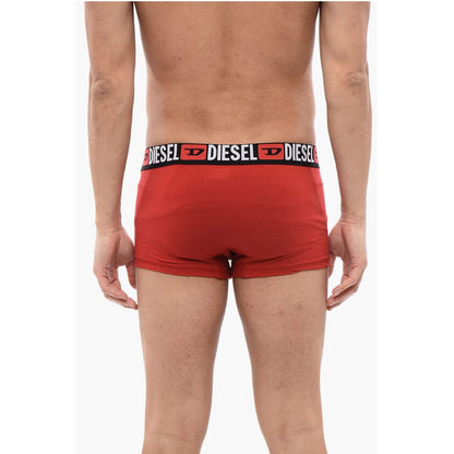 Diesel Set 3 Pairs of Stretch Cotton Boxers with Logoed Elastic Ban
