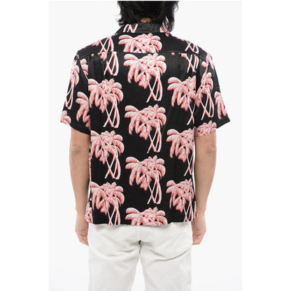 Diesel Short Sleeved BMOWT-ADRIAN Shirt with Palms Pattern