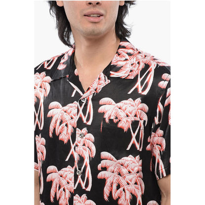 Diesel Short Sleeved BMOWT-ADRIAN Shirt with Palms Pattern