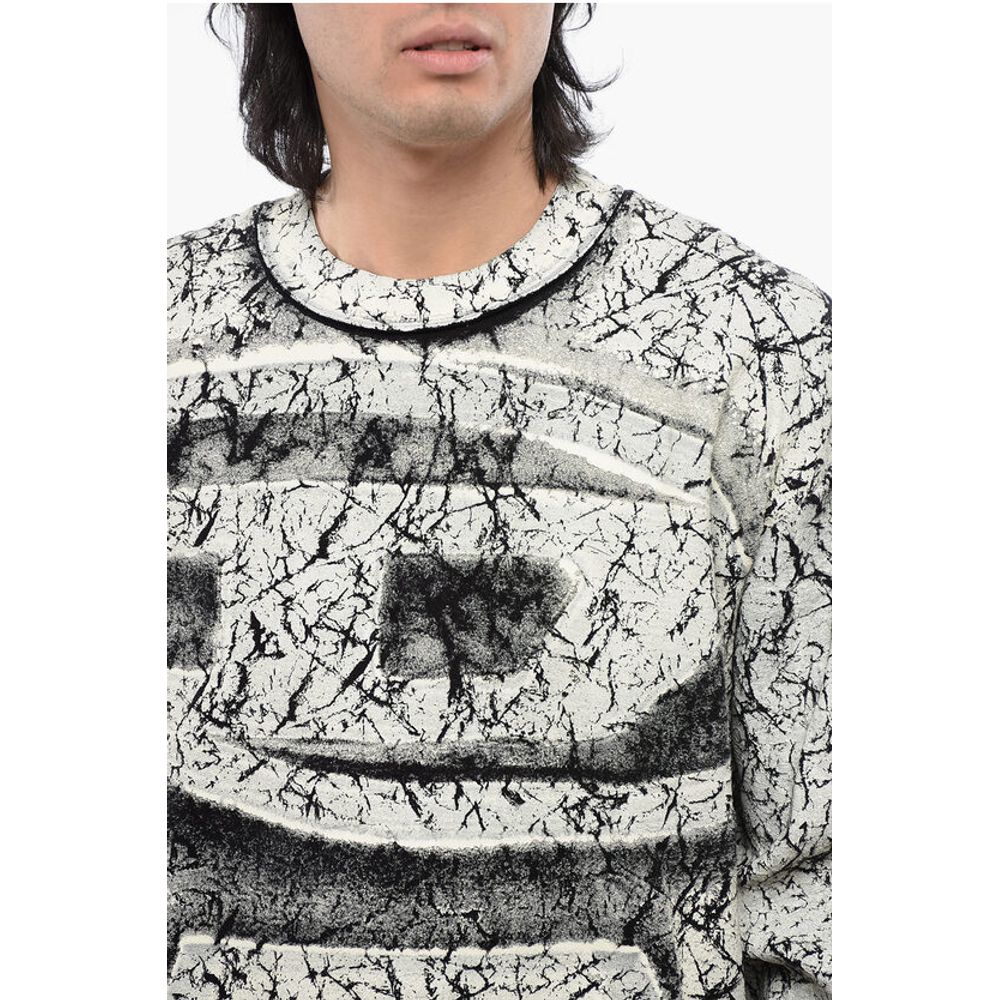 Diesel RED TAG Cracked Effect S-MACOVAL Crew-neck Sweatshirt