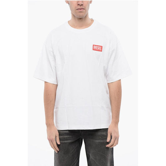 Diesel RED TAG Cotton T-NLABEL-L1 Crew-neck T-shirt with Embroidery