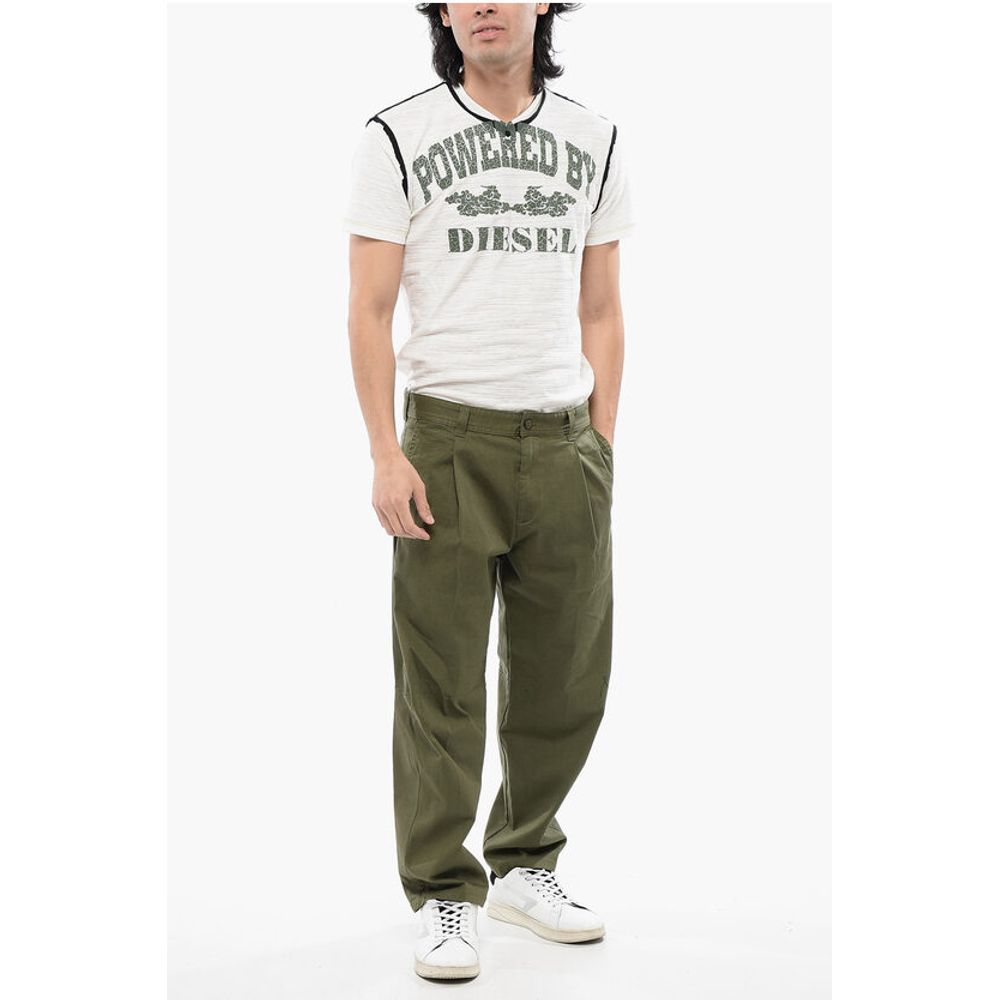 Diesel RED TAG Stretch Cotton Single-Pleat P-ARTHUR Pants