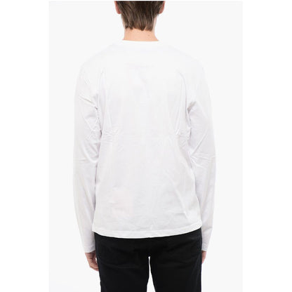 Diesel Long Sleeves Cotton T-DIEGOR-LS-MICRODIV Crew-neck T-shirt