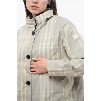 Woolrich Tartan PEONY Coat With Hidden Hood