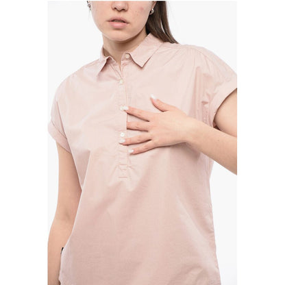 Woolrich Sleeveless Cotton Blouse With Polo Neckline