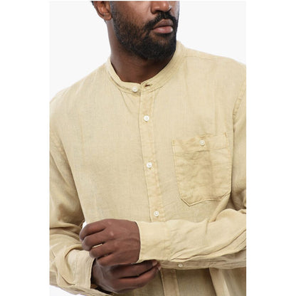 Woolrich Korean Neckline Linen Shirt