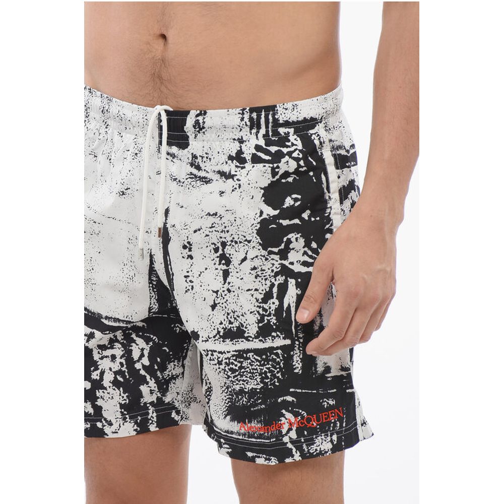Alexander McQueen Drawstringed GRAFFITI Swimshorts