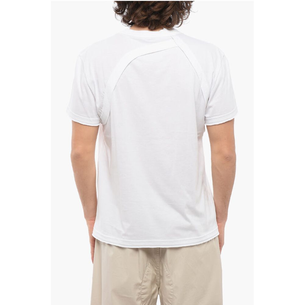 Alexander McQueen Crew Neck BRACES Cotton T-Shirt