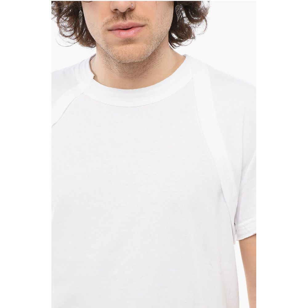 Alexander McQueen Crew Neck BRACES Cotton T-Shirt