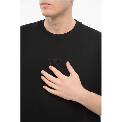 Armani EMPORIO Short-sleeved Crew Neck Sweatshirt with Rubberized L
