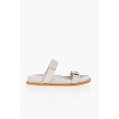 Armani Strap Closure Leather Sandals