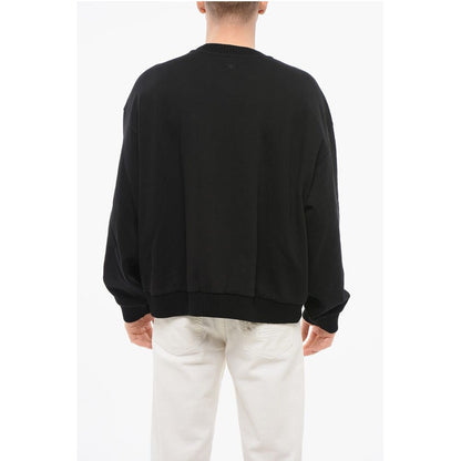 Armani EMPORIO Crew Neck NOIR Sweatshirt with Beaded Embroidery