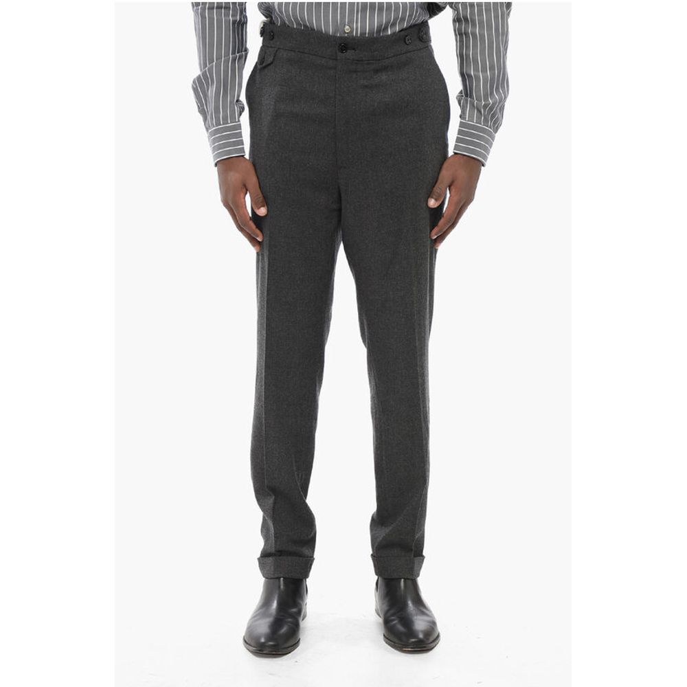 Dolce & Gabbana RE-EDITION Wool Blend Pants with Cuffs