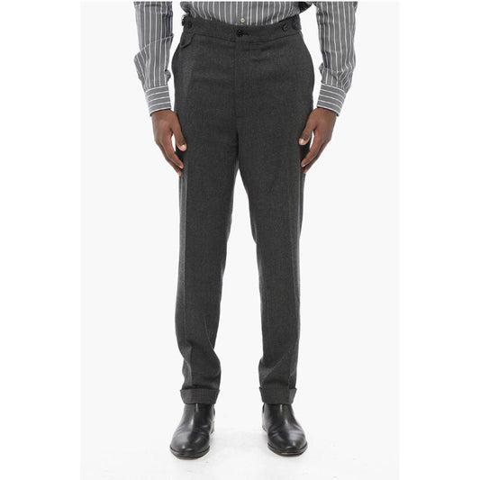 Dolce & Gabbana RE-EDITION Wool Blend Pants with Cuffs