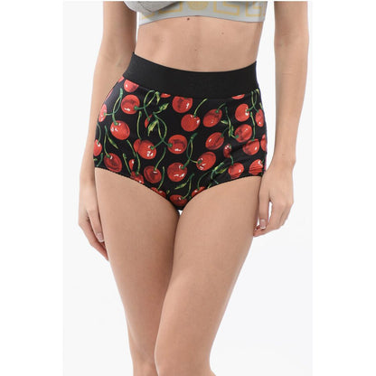 Dolce & Gabbana High-waisted Bikini Slip with Cherry Print