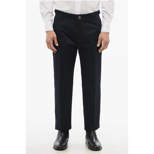 Versace Cotton Chinos Pants with Side Martingales