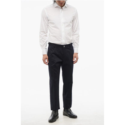 Versace Cotton Chinos Pants with Side Martingales