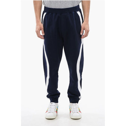 Dsquared² Contrasting Band Relax Fit Brushed Cotton Joggers
