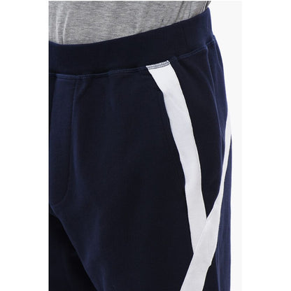Dsquared² Contrasting Band Relax Fit Brushed Cotton Joggers