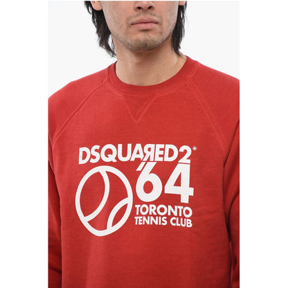Dsquared² Cool Raglan Fit Brushed Cotton Crewneck Sweatshirt