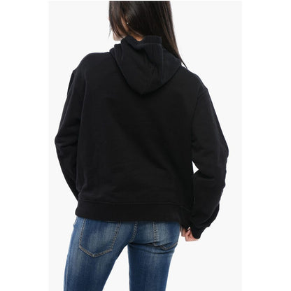 Dsquared² Brushed Cotton Hoodie with See Through Insert