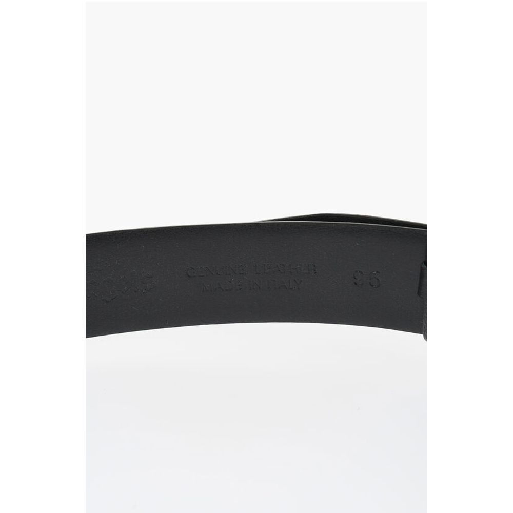 Palm Angels Leather Belt with Palm-Shaped Buckle 35mm
