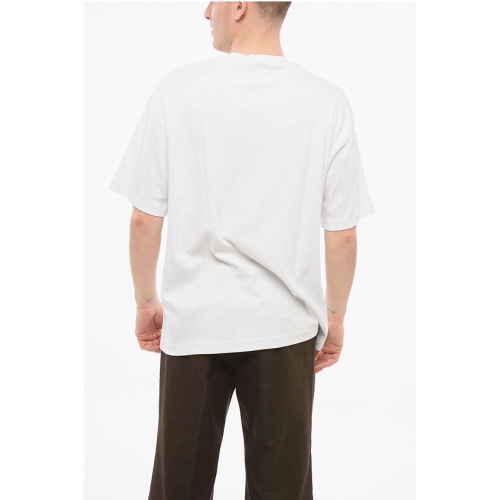 Versace JEANS COUTURE Cotton Loose Fit T-Shirt with Printed Logo
