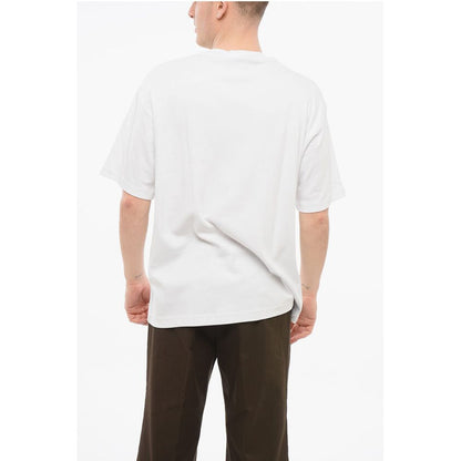 Versace JEANS COUTURE Cotton Loose Fit T-Shirt with Printed Logo