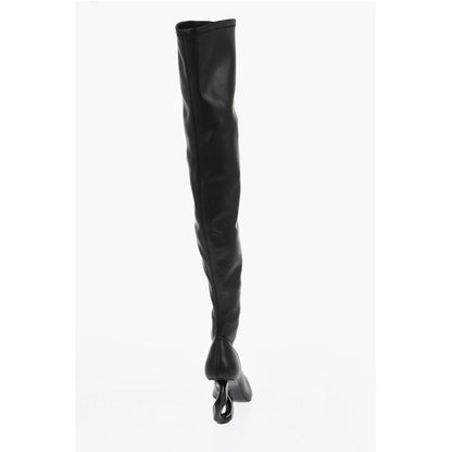 J.W.Anderson Pointed Leather CHAIN Thigh-High Boots With Statement Heel 9