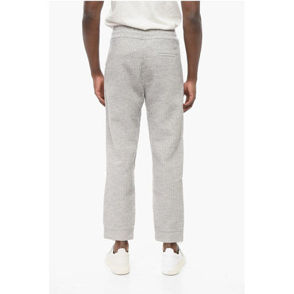 Armani EMPORIO 3-Pocketed Ribbed Wool Blend Pants