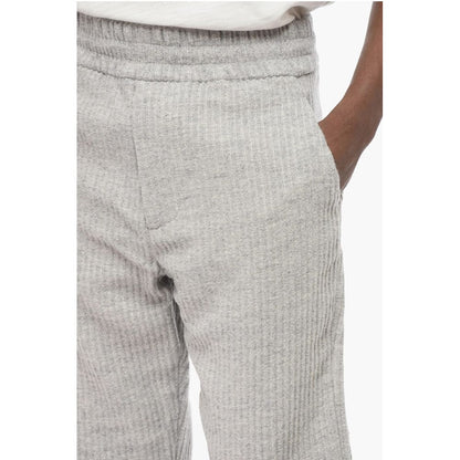 Armani EMPORIO 3-Pocketed Ribbed Wool Blend Pants