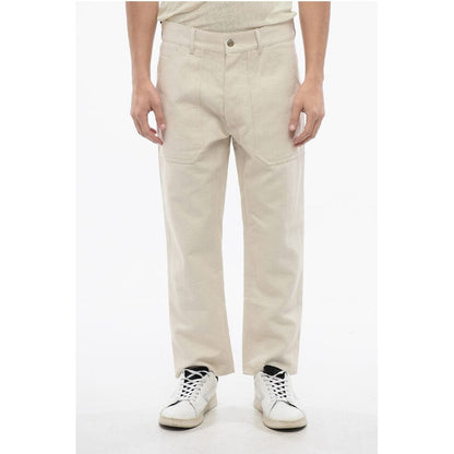 Nanushka Straight Leg Cotton and Linen JASPER Pants