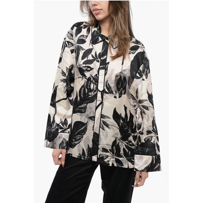 AllSaints Plant Motif Satin SOFI Blouse