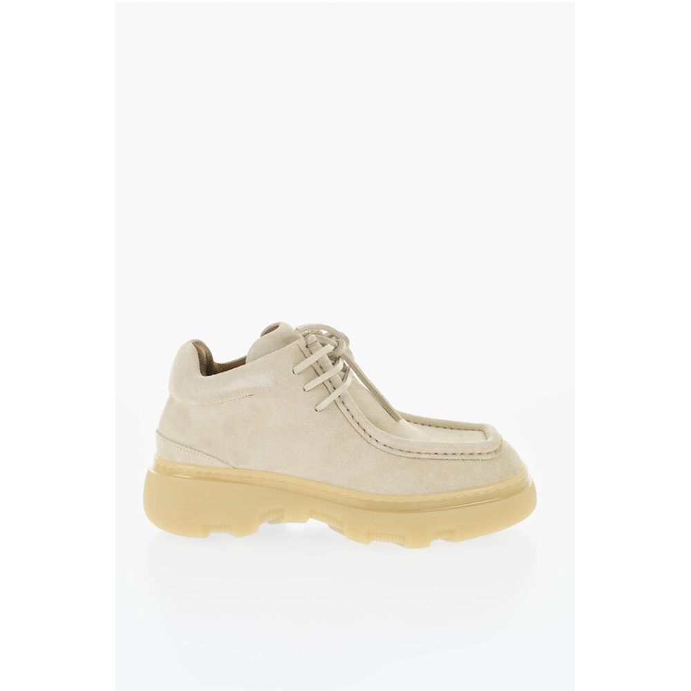 Burberry Suede Wallabee Shoes with Rubber Sole