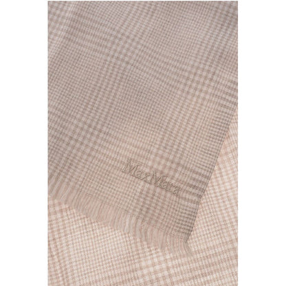 Max Mara Districk Check Motif Wool JANZIR Scarf