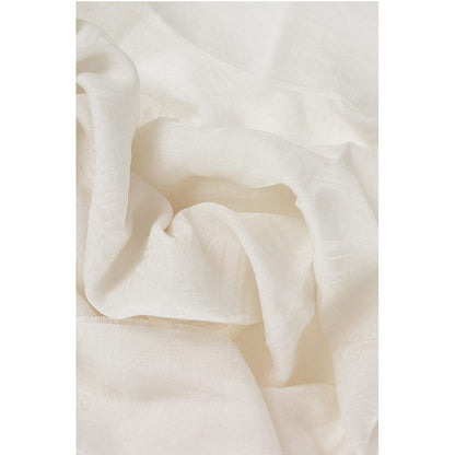 Max Mara Embroiderd Wool Silk and Linen ELEONOR Scarf