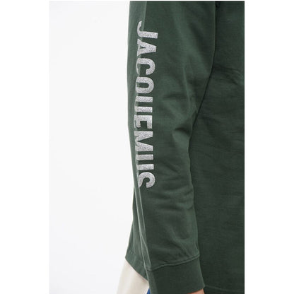 Jacquemus Crew Neck BRILHO Cotton T-Shirt with Glittered Logo