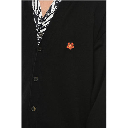 Kenzo V Neck BOKE FLOWER Wool Cardigan