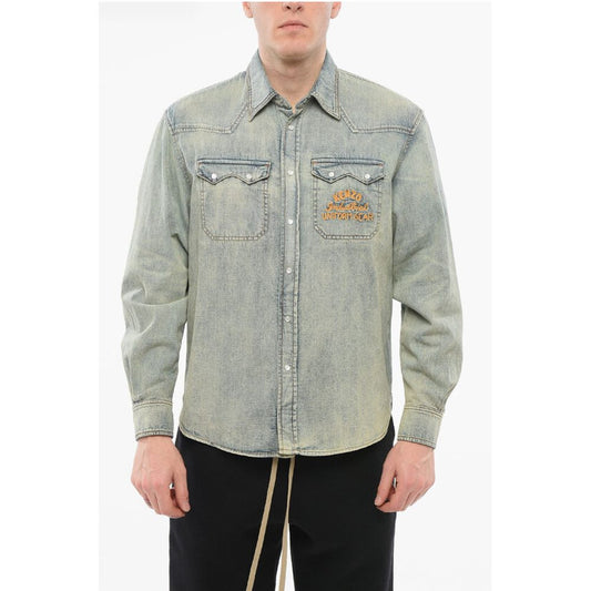Kenzo Vintage Wash WESTERN Denim Shirt