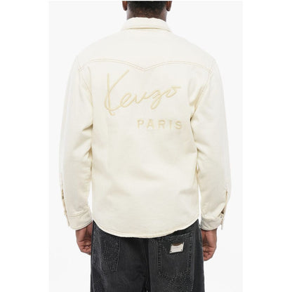 Kenzo Denim WESTERN Shirt with Embroidered Logo