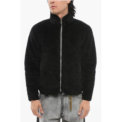 Rag&Bone Zip-up Sherpa Sweatshirt with Nylon Details