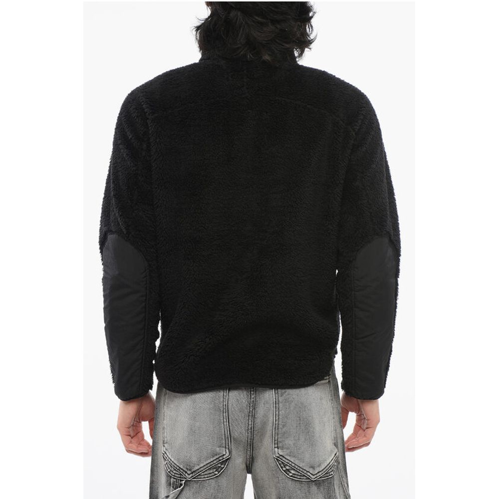 Rag&Bone Zip-up Sherpa Sweatshirt with Nylon Details