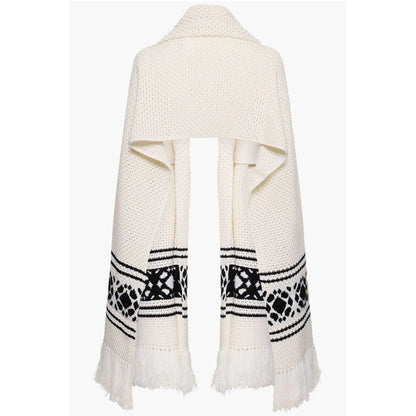 Max Mara Crochet Wool and Cashmere PEPLO Scarf