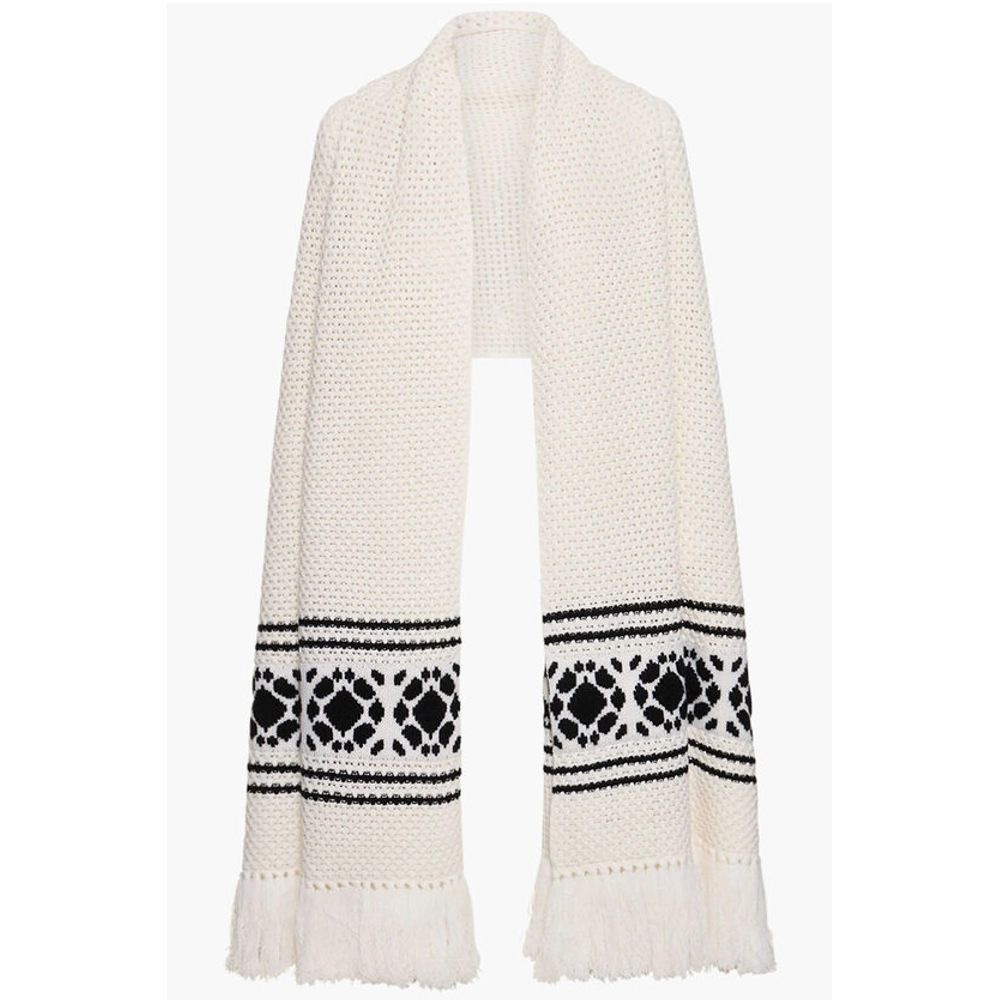 Max Mara Crochet Wool and Cashmere PEPLO Scarf