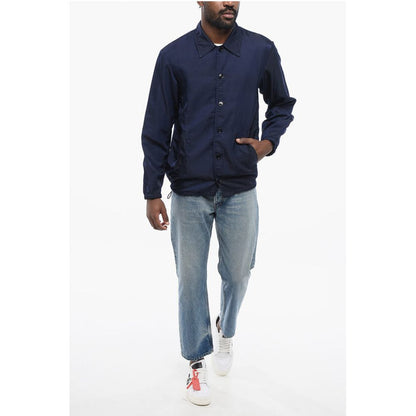 Dries Van Noten Nylon VORRIE Overshirt with Drawstringed Hem